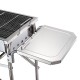 Barbecue de charbon pliant Camping– couleur argent ...