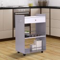 Auxiliary kitchen cart– gray color – mdf, metal. .