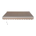 Auvent pour terrasse et jardin avec bras – couleur marron.