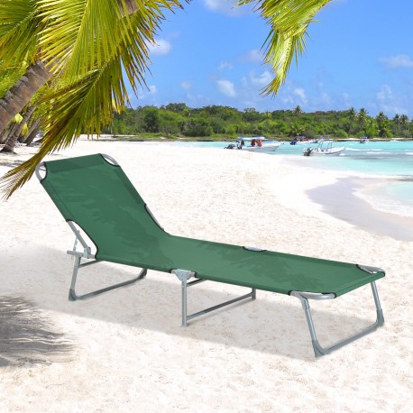 Lettino pieghevole e reclinabile per spiaggia o piscina –...