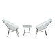 Mobiliário conjunto jardim terraço – cor branca –...