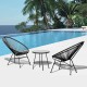 Conjunto de Muebles Terraza Jardín – Color Negro – ...