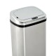Smart trash cube – silver color – steel.