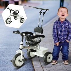 Tricycle for children with capota – white – hier.