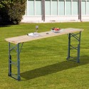 Folding wooden table for garden terrace patio c.