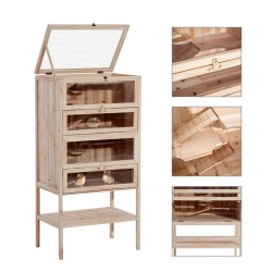 Ciseaux de type cage en bois pour hamster rat.