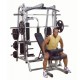 MULTI-STATION GYM: MULTIPOWER + FREE WEIGHT RACK + TOWER PLATES