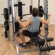 MULTI-STATION GYM: MULTIPOWER + FREE WEIGHT RACK + TOWER PLATES