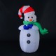 Aufblasbarer Schneemann 55x45x120cm Weihnachtslichter l.