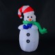 Muñeco de Nieve Inflable 55x45x120cm Luces Navidad L...