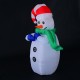 Muñeco de Nieve Inflable 55x45x120cm Luces Navidad L...