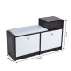 Zapatero Negro Blanco MDF PU 95x57x30cm...