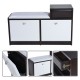 Zapatero Negro Blanco MDF PU 95x57x30cm...