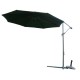 Reclining parasol of garden or patio - dark green.