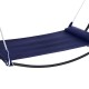 Dark blue hammock 215x130x168cm metal tube fabric.