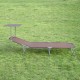 Tumbona pieghevole marrone oxford ferro 187x58x27cm...