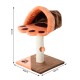 Rascador cat orange and brown felpa 40x40x67cm...