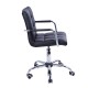 Office chair pu + pvc black 52,5x54x82-94cm...