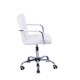 Ufficio sedia pu + bianco pvc 52,5x54x82-96cm...