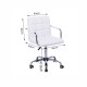 Ufficio sedia pu + bianco pvc 52,5x54x82-96cm...