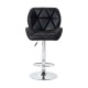 Silla de Bar PU + Hierro Negro 49,5x55x90-111cm...