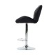 Silla de Bar PU + Hierro Negro 49,5x55x90-111cm...