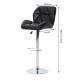 Bar chair pu + black iron 49,5x55x90-111cm...