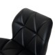 Chaise bar pu + fer noir 49,5x55x90-111cm...