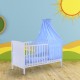 Baby cot blue wood 140x70x147cm...