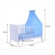 Babybett blaues Holz 140x70x147cm...