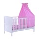 Lettino per bambini in legno rosa 140x70x147cm...