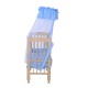 Babybett blau Holz 90x54x140cm...