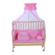 Baby cot pink wood 90x54x140cm...