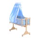 Cama de bebê azul madeira 94x50x140cm...