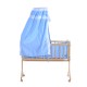 Babybett blaues Holz 94x50x140cm...