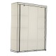 Faltbarer Kleiderschrank Stoff Creme 131x46x169cm...