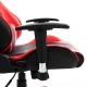 Chaise de bureau élévable et tournant - rouge et negr.