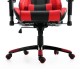 Chaise de bureau élévable et tournant - rouge et negr.