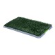 Grün und grau Kunststoff Tablett WC 43x68x3cm...