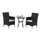 Set of 1 table and 2 chairs for terrace and garden ...