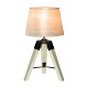 Modern and original table lamp with tripod base.