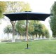 Parasol quadrado madeira preta 2x3m.