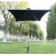 Parasol quadrado madeira preta 2x3m.