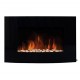 Electric fireplace with heating and flame led decor.