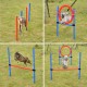 Set agility training dogs agility jump pole.