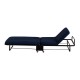 Foldable bed at 5 levels - blue color - a.