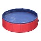 Pool for folding dogs red and dark blue pvc.