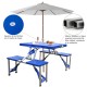 Camping de table pliant – avec 4 chaises – aluminium –...