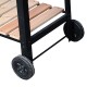 Barbecue with 2 wheels and 3 shelves - black - m.