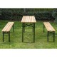 Conjunto de Muebles para Picnic Negro Madera Natura...